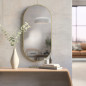 Miroir mural ovale cadre fin metal Umbra Hubba Pill