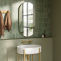 Miroir mural ovale cadre fin metal Umbra Hubba Pill