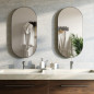 Miroir mural ovale cadre fin design métal Umbra HUBBA PILL Miroir mural ovale cadre fin design métal Umbra HUBBA PILL