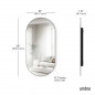 Miroir mural ovale cadre fin design métal Umbra HUBBA PILL Miroir mural ovale cadre fin design métal Umbra HUBBA PILL
