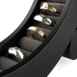 Boite a bijoux bois originale design cercle Umbra Ferris