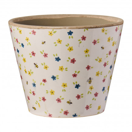 Cache pot ceramique motif petites fleurs IB Laursen