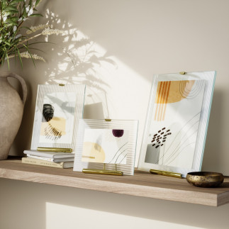 Cadre photo a poser chic verre Umbra Flute 13 x 18 cm