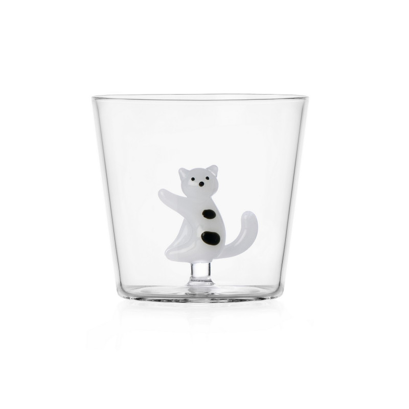 Verre a eau chat Ichendorf Milano Tabby Cat black spots