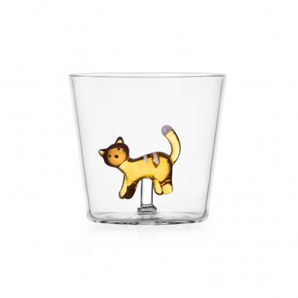 Verre chat Ichendorf Milano Tabby Cat white stripe