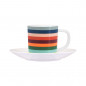 Tasse espresso soucoupe rayures couleur Remember Lorenzo