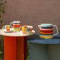 Tasse espresso soucoupe rayures couleur Remember Lorenzo