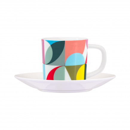 Tasse espresso soucoupe design couleur Remember Solena
