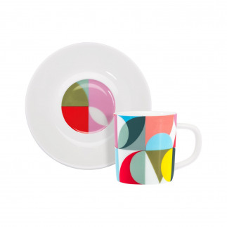 Tasse espresso soucoupe design couleur Remember Solena