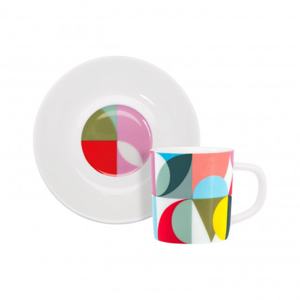 Tasse espresso soucoupe design couleur Remember Solena