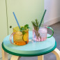 Mug verre couleur design Remember Fred set de 2