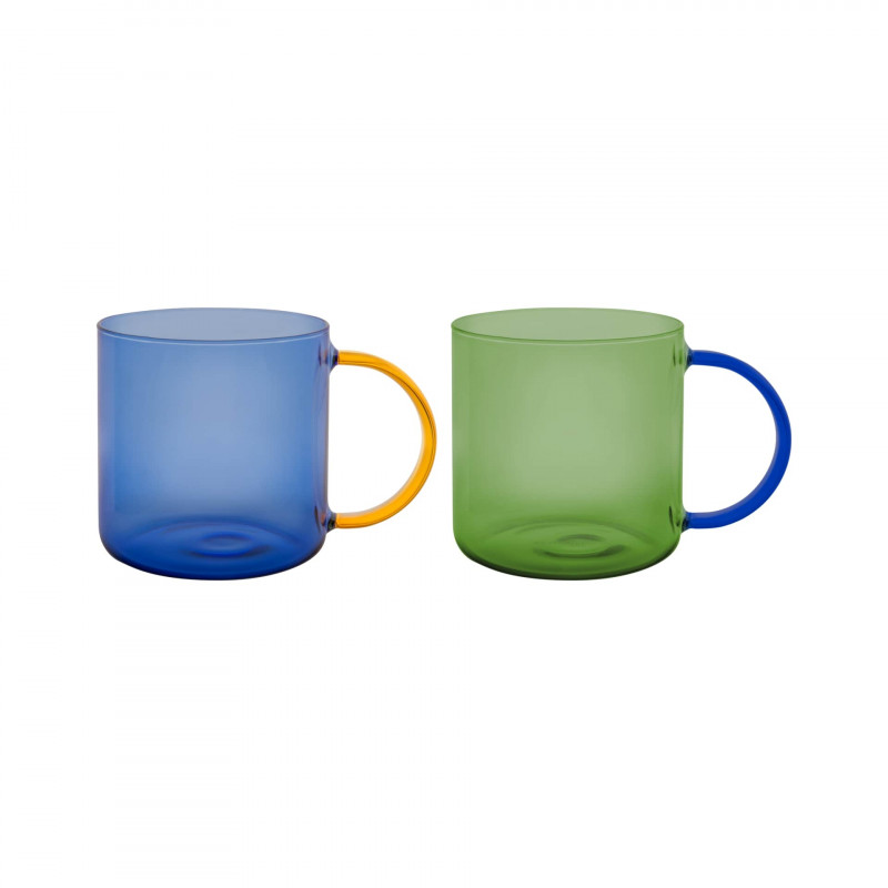 Mug verre desgn couleur Remember Fred set de 2
