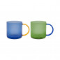 Mug verre desgn couleur Remember Fred set de 2