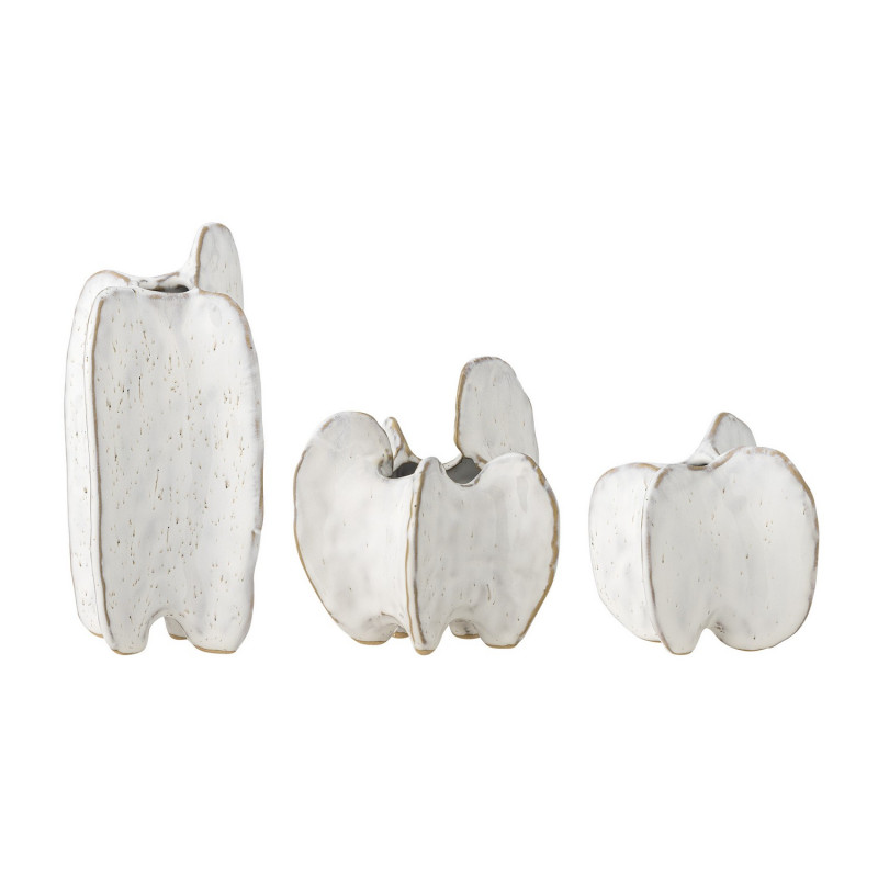 Petits vases gres sculpturale Bloomingville Jayce set de 3