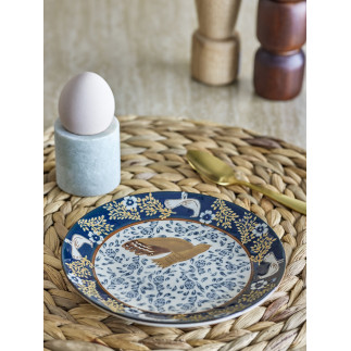 Petite assiette peinte oiseau colombe Bloomingville HEZHA
