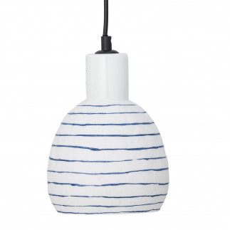 Petite suspension gres peint rayures Bloomingville Elga