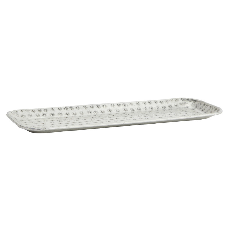 Plateau etroit aluminium martele decore Madam Stoltz