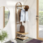 Portant vetements meuble entree chic bois etageres Umbra Bellwood