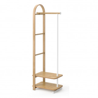 Portant vetements meuble entree chic bois etageres Umbra Bellwood