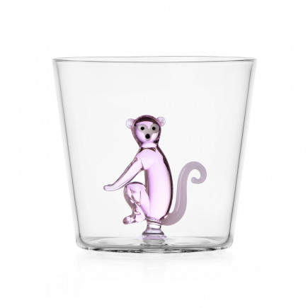 Verre a eau singe rose Ichendorf Milano Savannah Pink Monkey
