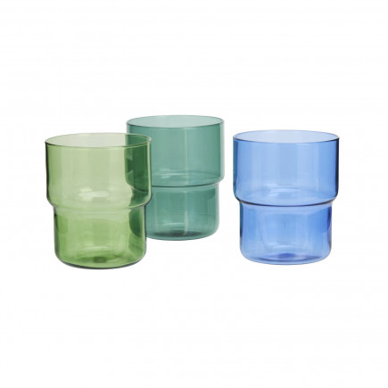 Verres a eau couleur Madam Stoltz set de 3
