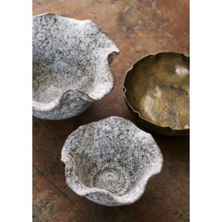 Bols decoratifs gres Madam Stoltz set de 2