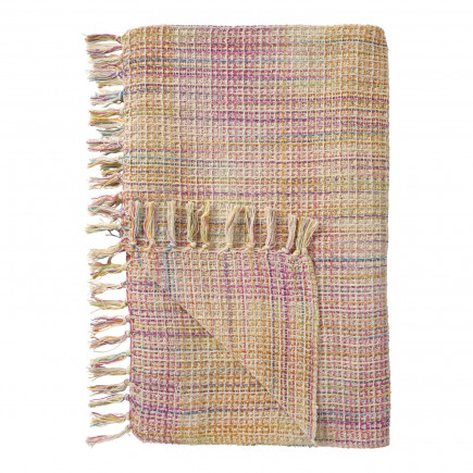 Plaid coton colore franges IB Laursen