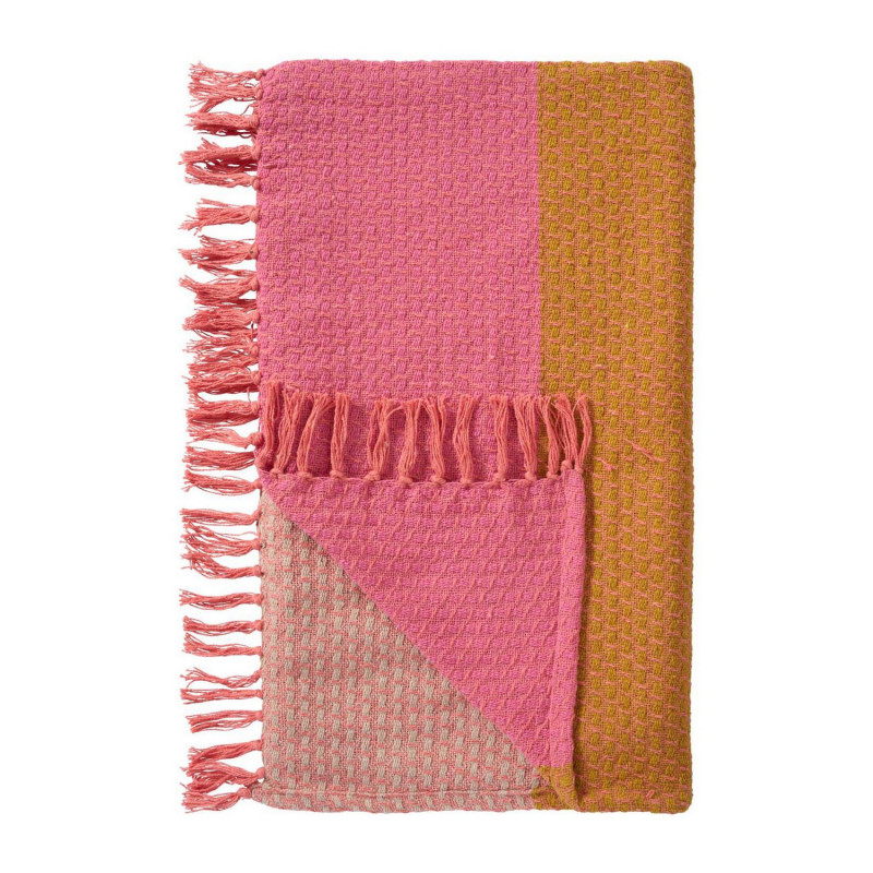 Plaid coton rose orange jaune IB Laursen