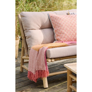 Plaid coton rose orange jaune IB Laursen