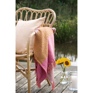 Plaid coton rose orange jaune IB Laursen