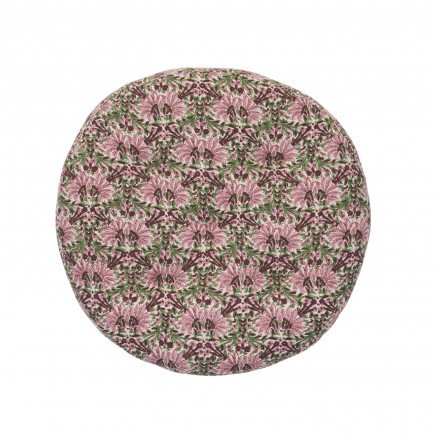 Coussin de chaise rond imprime indien floral Madam Stoltz