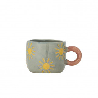 Petite tasse gres peint soleils Bloomingville Nini