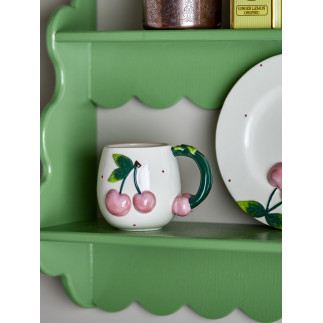 Assiette decorative cerises relief Bloomingville Berrie