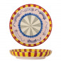 Plat rond gres peint motif chats multicolore Bloomingville Missy
