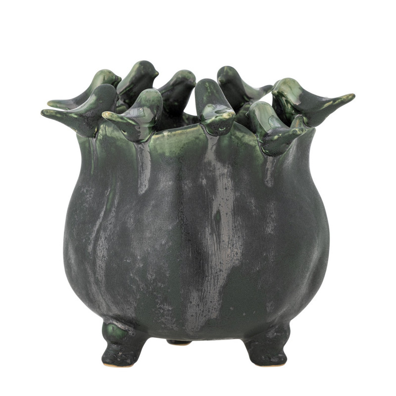 Cache pot fleurs oiseaux sculptures Bloomingville Charlize