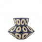 Vase gres design sculptural bleu Bloomingville Bashir