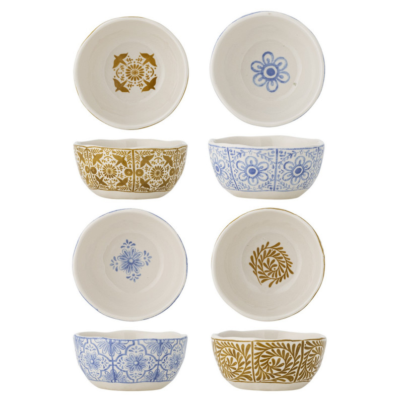Bols grès peint Bloomingville Milton set de 4