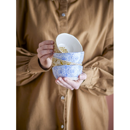 Bols grès peint Bloomingville Milton set de 4