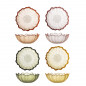 Petits bols verre forme de fleur multicolores Bloomingville Kana set de 4