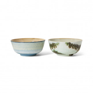 Bols à ramen céramique HKliving Minimalist set de 2