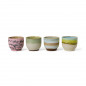 Tasses a cafe ceramique multicolores hk living deco set de 4