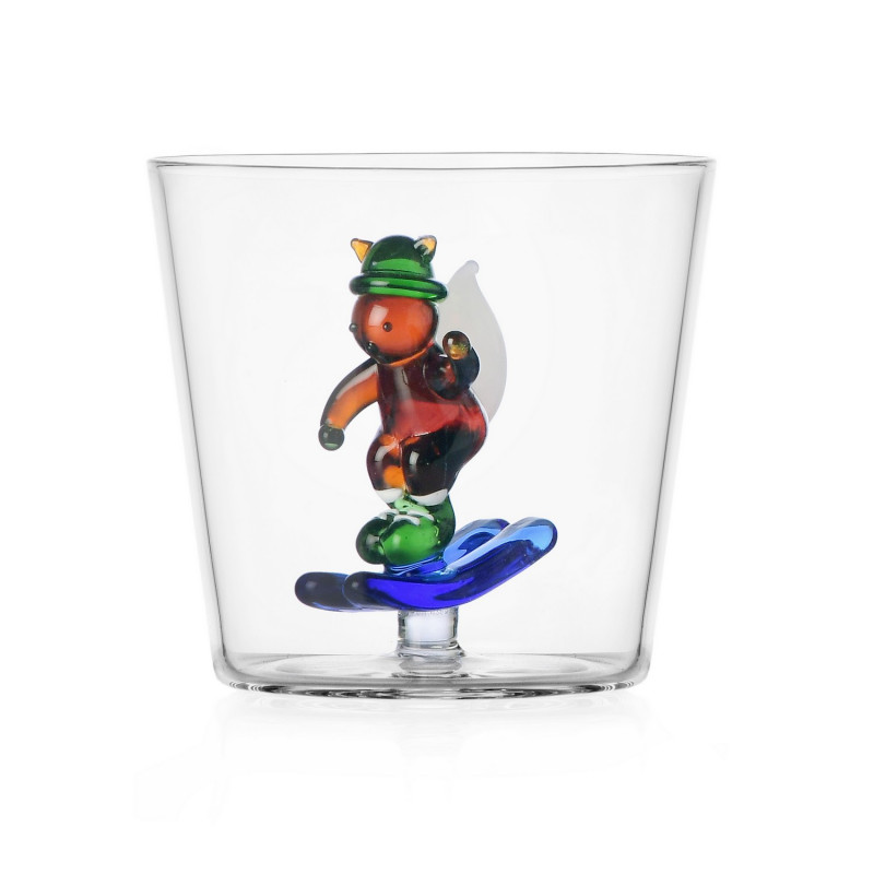 Verre a eau ecureuil ski Ichendorf squirrel skiing