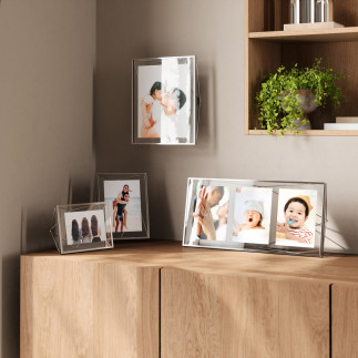 Grand cadre photo design metal verre Umbra Prisma