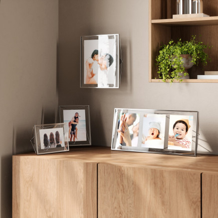 Grand cadre photo design metal verre Umbra Prisma