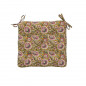Galette de chaise carree coton imprime floral colore Madam Stoltz
