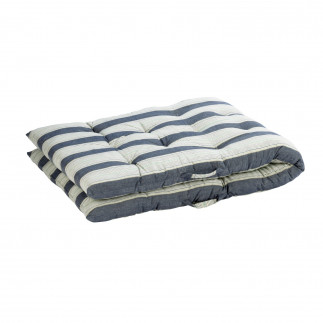 Matelas de sol coton bleu rayures Madam Stoltz