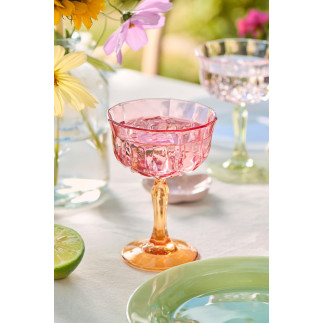 Verres a pied vin depareilles multicolore ib laursen set de 3