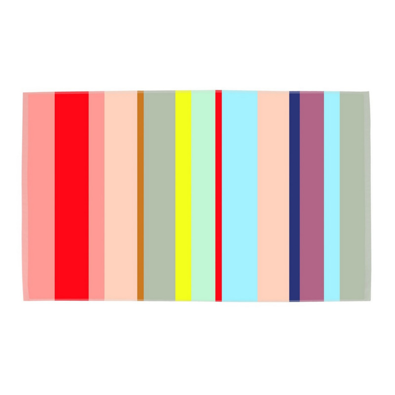 Tapis de bain coton colore raye Remember NIZZA