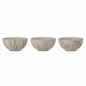 Petits bols grès motif floral Bloomingville PRIMROSE set de 3