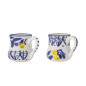 Tasse a espresso gres peint motif citrons Bloomingville Maxima set de 2